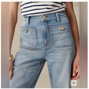 J. Crew Women’s High-rise sailor denim trouser in 1996 semi-stretch